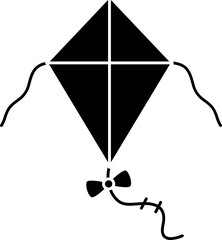 Vector illustration of kite flat icon.
