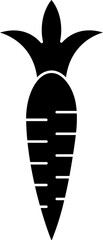isolated carrot icon in flat style.