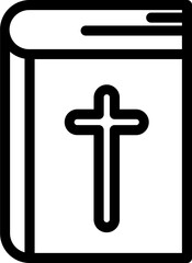 Bible icon in thin line art.