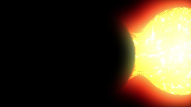 Black hole swallowing the sun animation