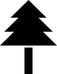 Christmas tree icon in flat style.