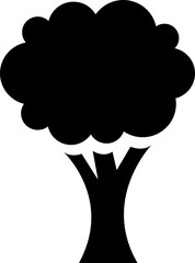 Flat style tree icon or symbol.