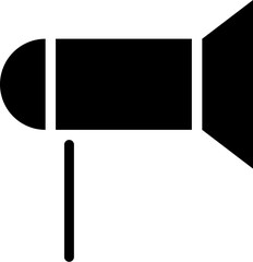 Isolated megaphone icon in black color.