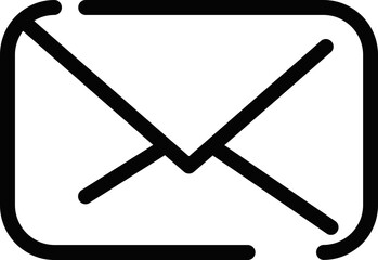 Envelope icon in line art.