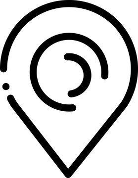 recommend clip art: Isolated map pin icon in line art.