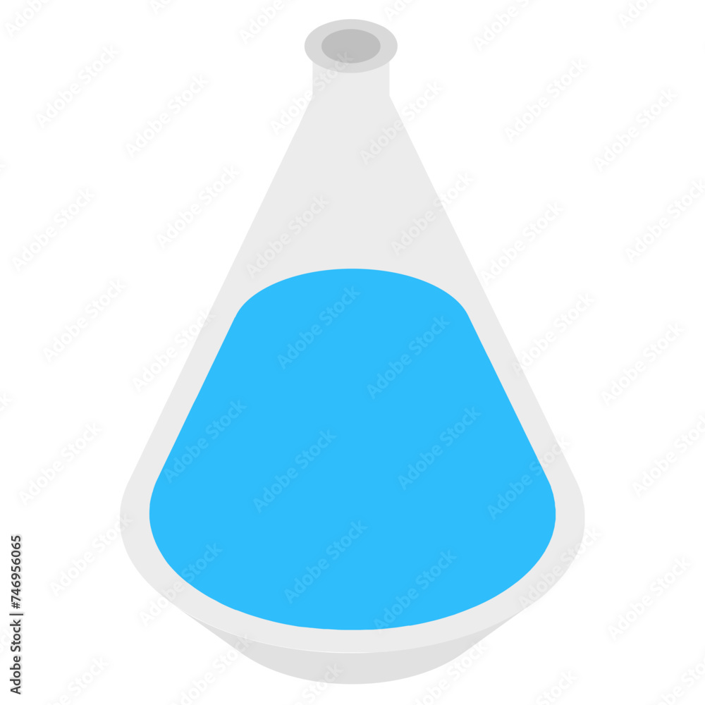 Poster flask icon in 3d style.