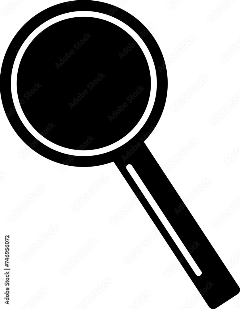 Poster searching loop icon in flat style.