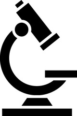 Isolated microscope icon in flat style.
