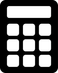 Flat illustration of calculator icon or symbol.