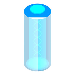 Battery cell icon in 3d style.