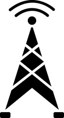 Antenna icon or symbol in b&w color.