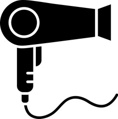 Flat style hair dryer icon or symbol.