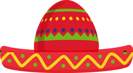 Colourful mexican hat on white background.