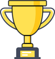 Vector illustration of yellow trophy element design.