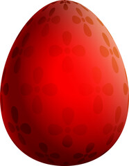 Realistic color with golden decor egg element for Easter Day greeting Card.