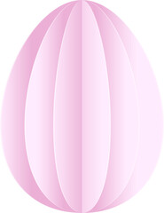 Illustration of egg in paper cut style.