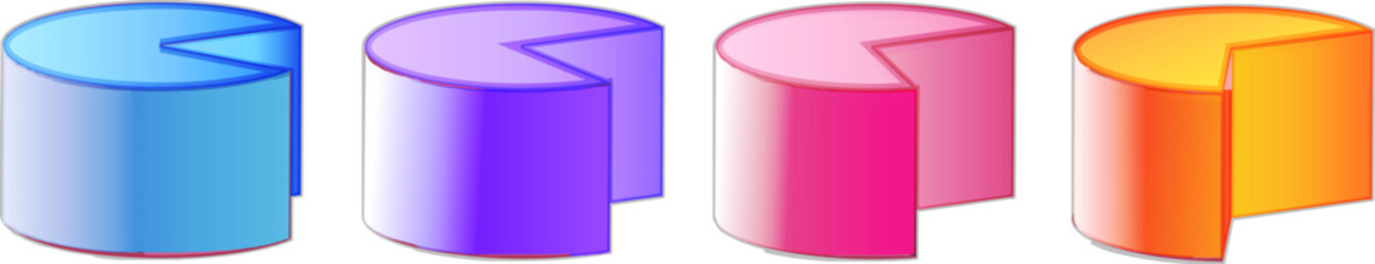 Abstract 3D statistic Pie Chart, Business concept.