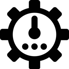 Obraz premium Setting speedometer icon in flat style.