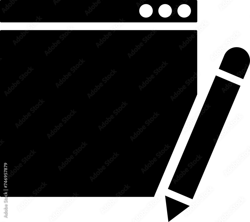 Poster add review icon in b&w color.