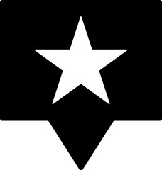 Fototapeta premium Glyph star rating icon or symbol.