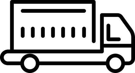 Water tanker icon line art.