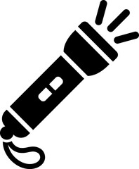 Vector illustration of flashlight or torch icon. - obrazy, fototapety, plakaty