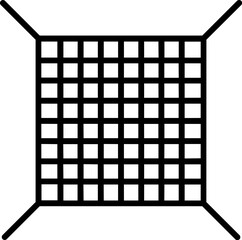 Fishing net icon in b&w color.