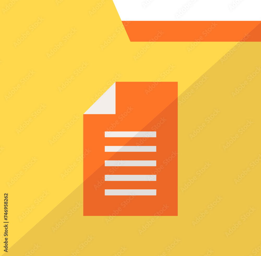 Poster flat style file folder icon or symbol.