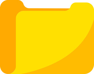 Illustration of folder icon in yellow color.