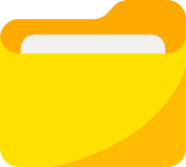Open file folder icon in yellow color.