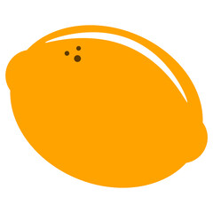 Lemon icon in orange color.