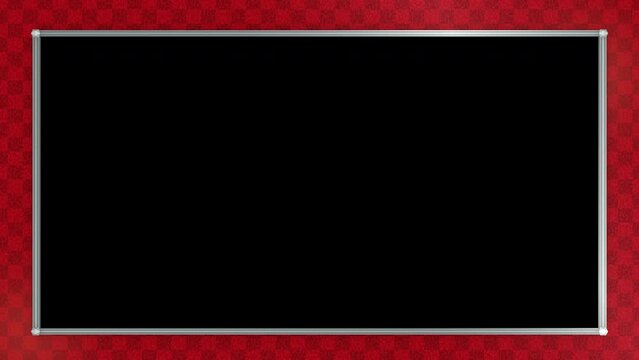Red checkered, black base, silver frame background.