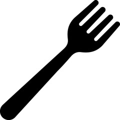 Isolated fork spoon icon in black color.