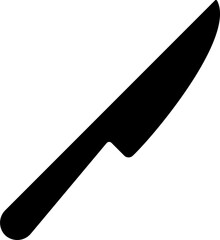 Isolated knife icon in black color.