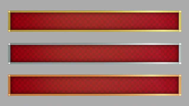 A horizontal (short) red checkered text base with a trophy icon.