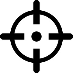 Obraz premium Shooting target icon or symbol.