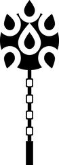 Flail medieval icon or symbol.