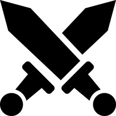 Vector illustration of swords icon. 