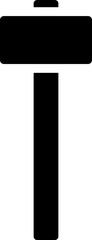 Hammer icon in black color.