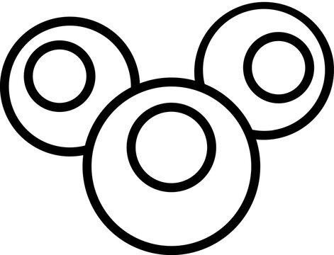 recommend clip art: Billiard balls icon in line art.