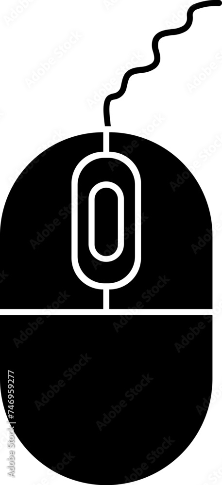 Poster flat style computer mouse icon.