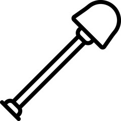 Isolated shovel icon in flat style.