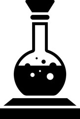 Flat style potion icon in b&w color.