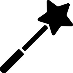 Magic wand icon in black color.
