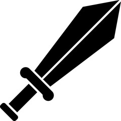 Isolated dagger icon in flat style.