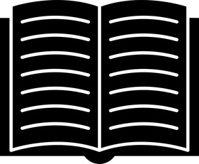 Open book icon or symbol.