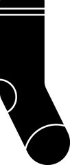 B&W socks icon in flat style.