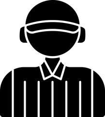 Vector illustration of man wearing cap icon.