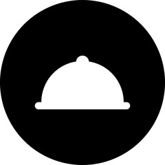 Glyph cloche icon or symbol.