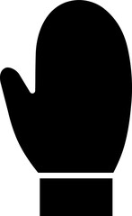 B&W illustration of gloves icon.